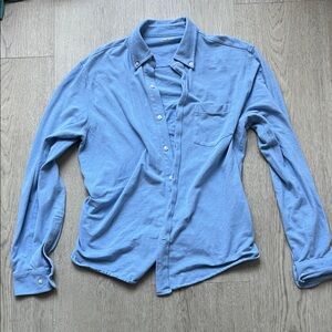Lands' End Light Blue Casual Button-Down Shirt